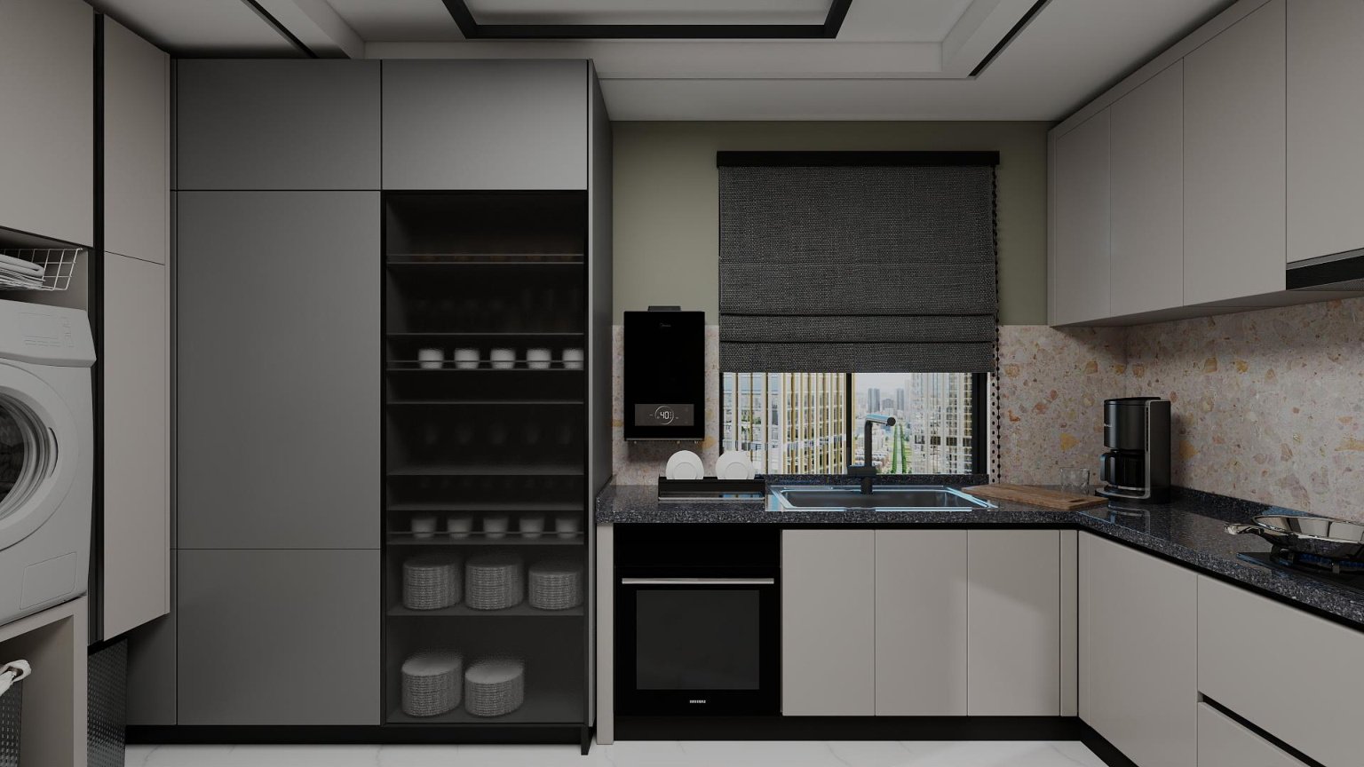 Contemporary U-Shaped Kitchen