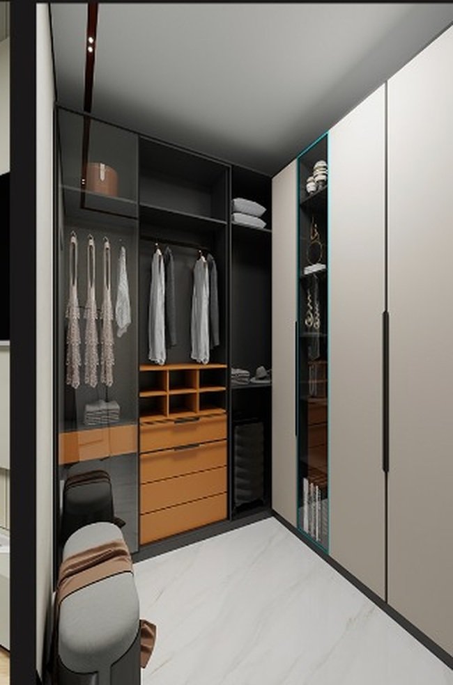 Contemporary Master Bedroom render 3